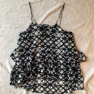 Light + Flowy Mossimo Black + White Tank